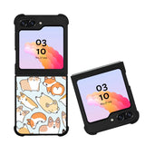 Dog pattern FLN0024 Samsung Galaxy Z Flip 5 , Z Flip 4 , Z Flip 3 ,  Z Fold 5 , Z Fold 4 , Z Fold 3 5G Case