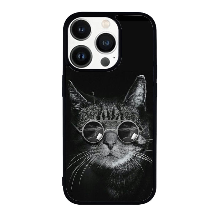 Cat art black FLN0034 iPhone 14 Pro Max | iPhone 14 Pro | iPhone 14 Plus | iPhone 14 Case
