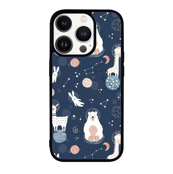 Animals space FLN0075 iPhone 14 Pro Max | iPhone 14 Pro | iPhone 14 Plus | iPhone 14 Case