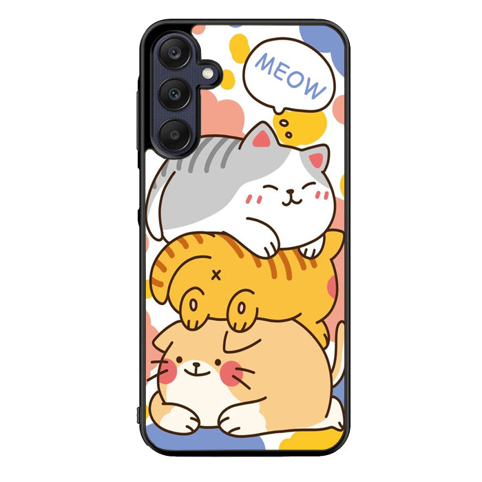 cat meow FLN0097 Samsung Galaxy A15 A25 A35 A55 5G Case