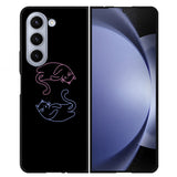 Couple cat FLN0116 Samsung Galaxy Z Flip 5 , Z Flip 4 , Z Flip 3 ,  Z Fold 5 , Z Fold 4 , Z Fold 3 5G Case