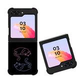 Couple cat FLN0116 Samsung Galaxy Z Flip 5 , Z Flip 4 , Z Flip 3 ,  Z Fold 5 , Z Fold 4 , Z Fold 3 5G Case
