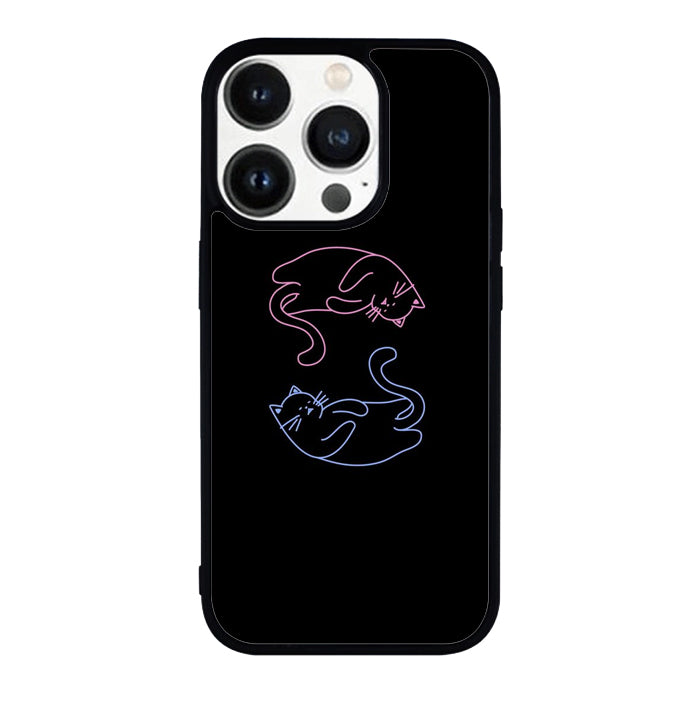 Couple cat FLN0116 iPhone 14 Pro Max | iPhone 14 Pro | iPhone 14 Plus | iPhone 14 Case