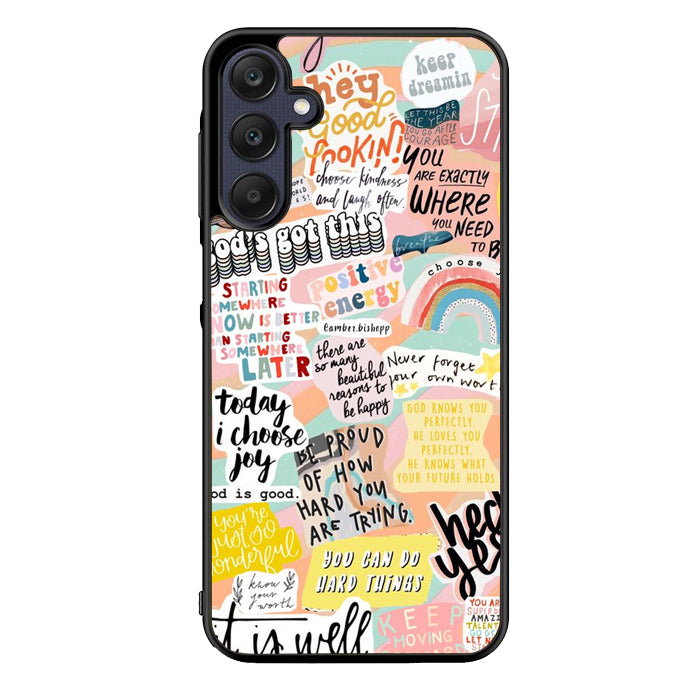 Quotes sticker FLN0140 Samsung Galaxy A15 A25 A35 A55 5G Case