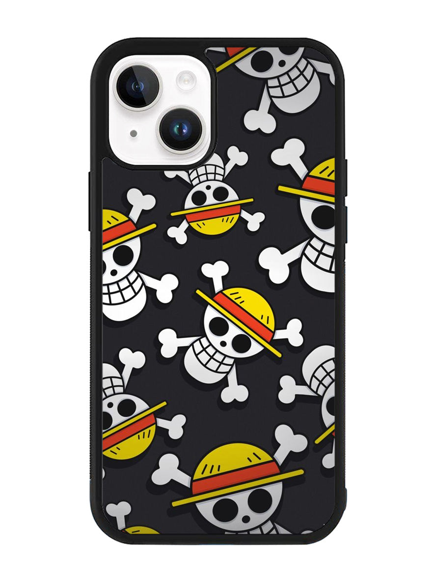One Piece Straw Hat Pirates Logo Dark iPhone 15 Plus Case OV10993