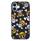 One Piece Straw Hat Pirates Logo Dark iPhone 16 Plus Case QC10993