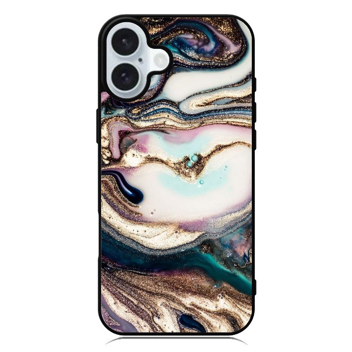 Abstrak gliter iPhone 16 Plus Case QC11230