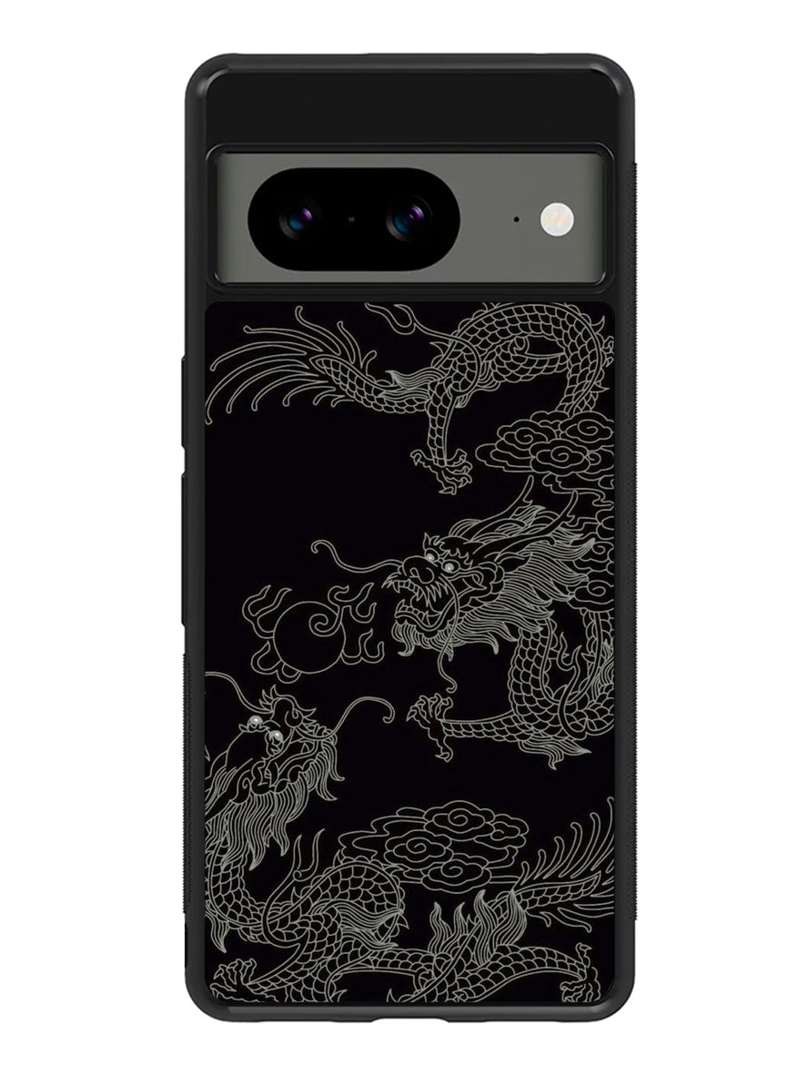 Dragon black and white Google Pixel 8A Case QC11078