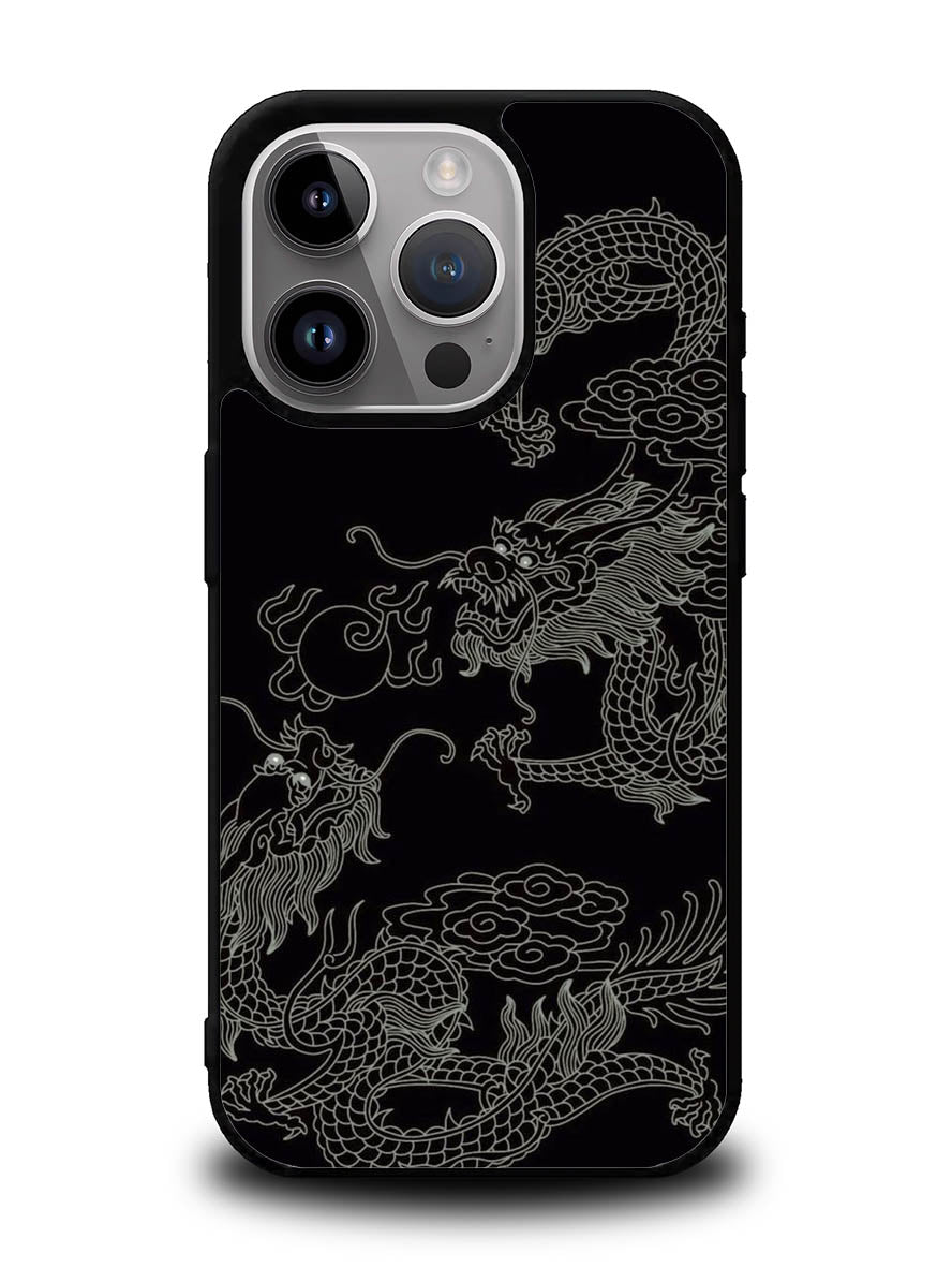 Dragon black and white iPhone 15 Pro Max Case OV11078