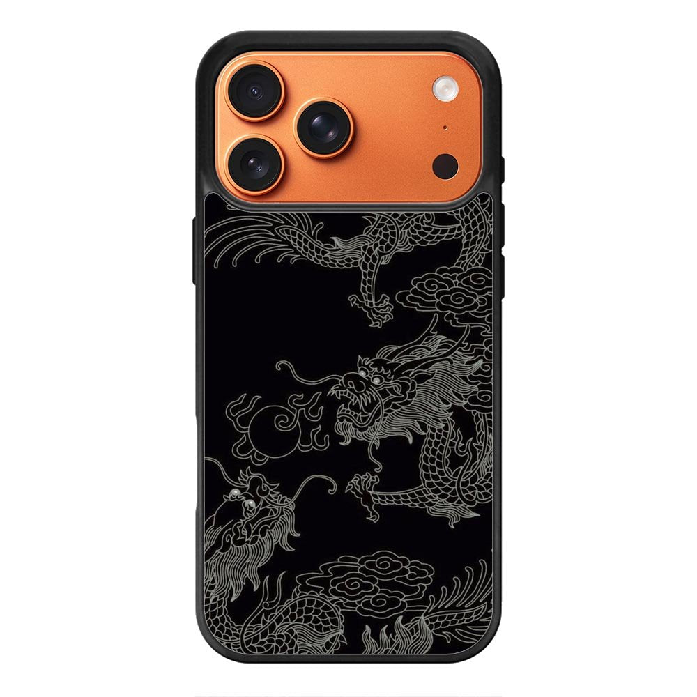 Dragon black and white iPhone 17 Pro Case OV11078