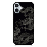 Dragon black and white iPhone 16 Case QC11078