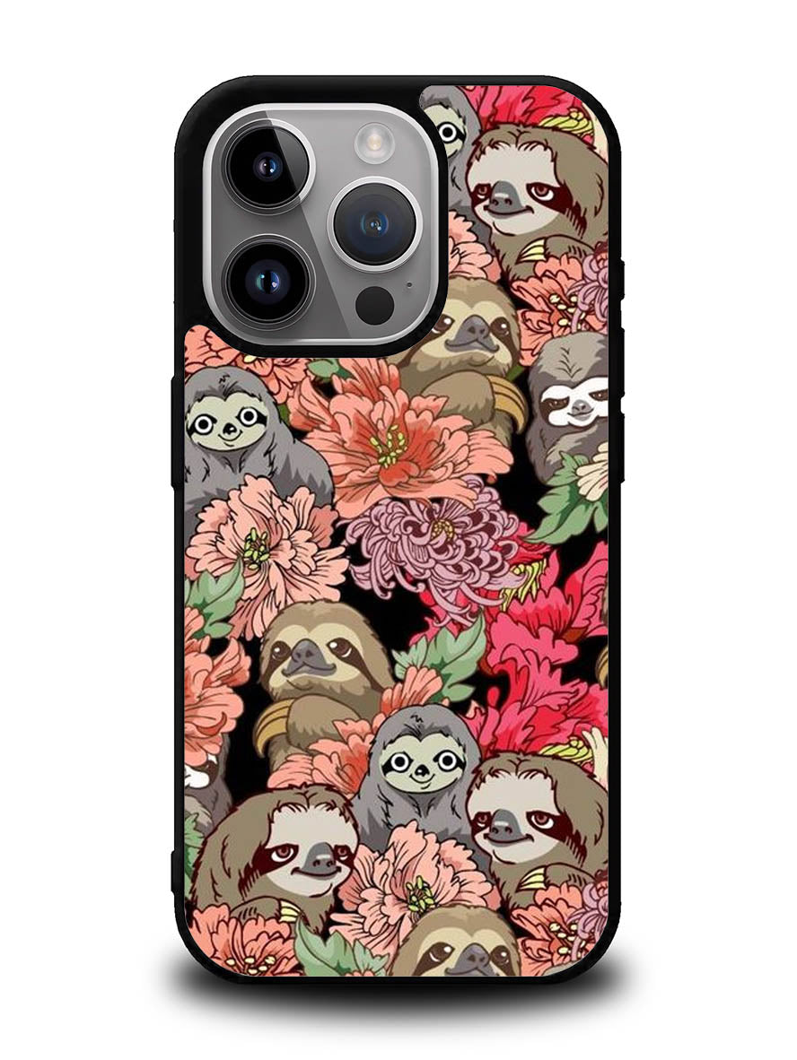 Sloth Flower iPhone 14 Pro Case QC11030