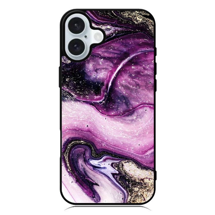 marble purple iPhone 16 Case QC10964