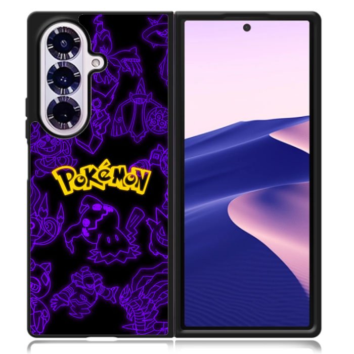 Pokemon light neon Samsung Galaxy Z Fold 7 Case OV11003