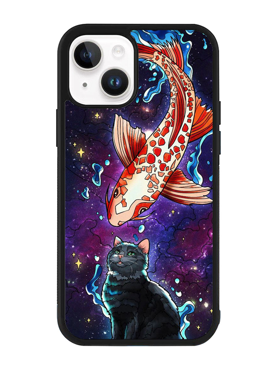 Fish and cat japanese iPhone 15 Case OV10855