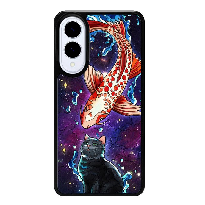 Fish and cat japanese Samsung Galaxy S25 Edge 5G Case OV10855