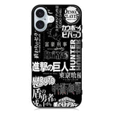 anime pattern iPhone 16 Plus Case QC10899