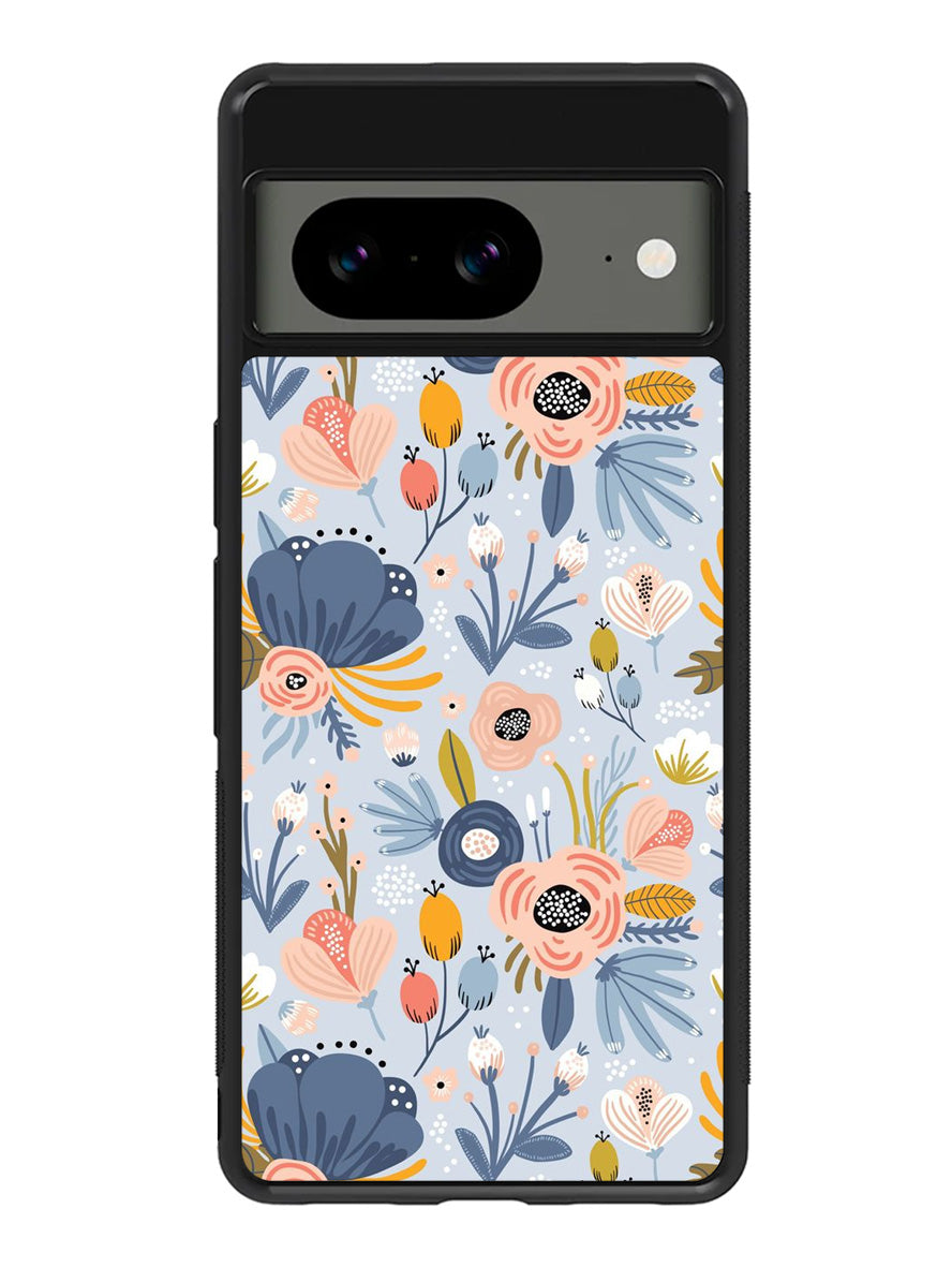 Flower blue Google Pixel 8A Case QC10570
