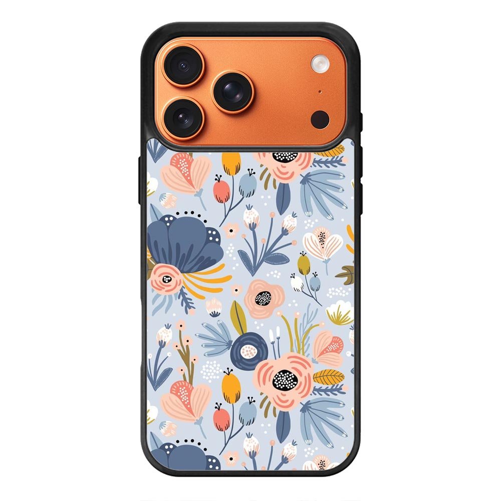 Flower blue iPhone 17 Pro Case OV10570