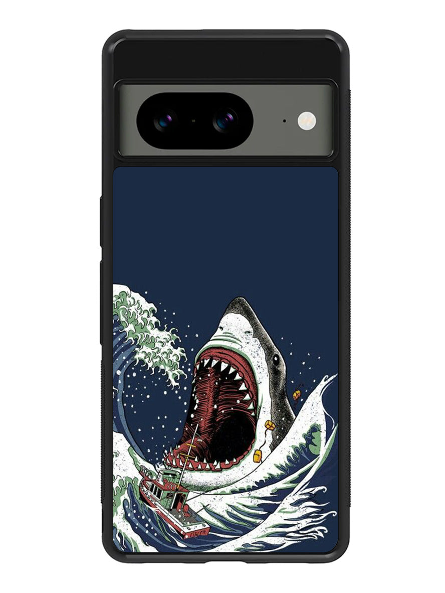 shark japanese wave Google Pixel 8A Case QC10421