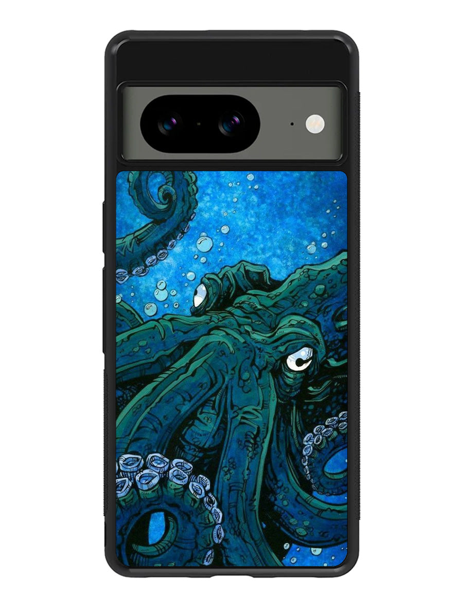 Blue octopus Google Pixel 8 Case QC10657