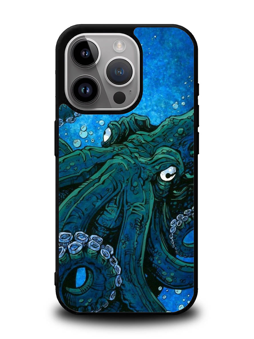 Blue octopus iPhone 14 Pro Max Case QC10657