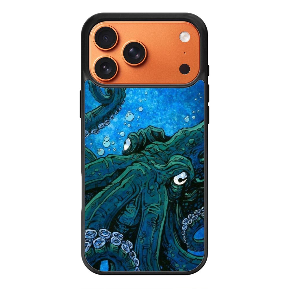 Blue octopus iPhone 17 Pro Max Case QC10657