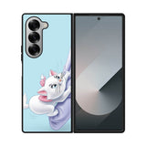 Blue Marie Cat Face Samsung Galaxy Z Fold 7 5G Case OV10656
