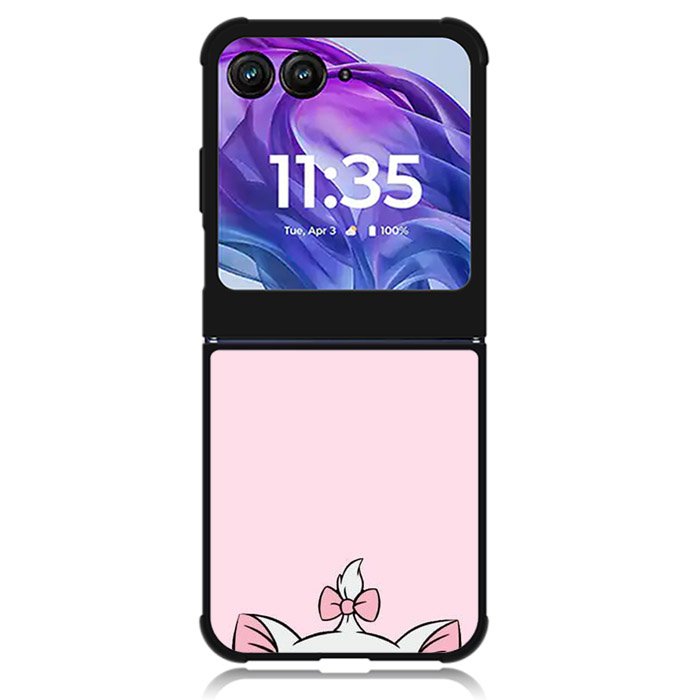 Pink Marie Cat Face Motorola Moto Razr Plus 2024 , Moto Razr+ 2024 Case OV10544