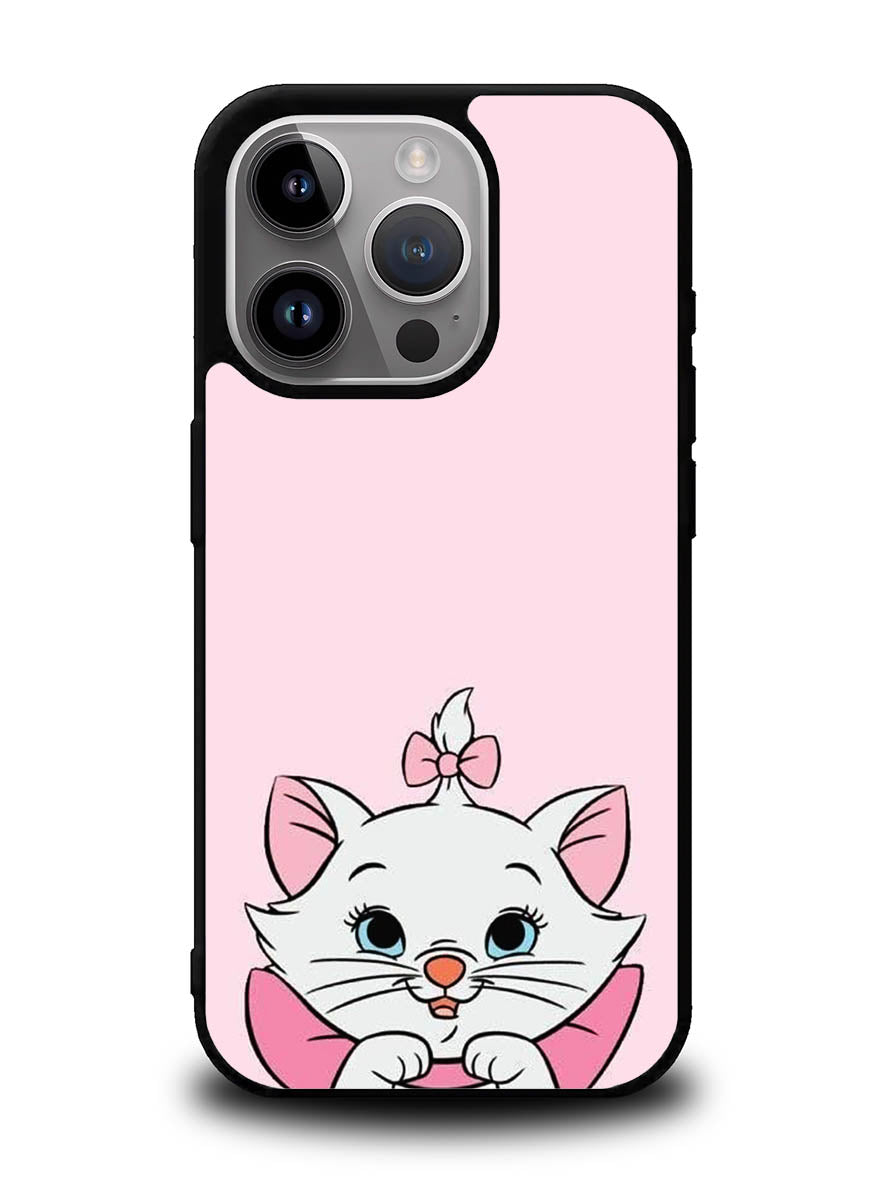 Pink Marie Cat Face iPhone 14 Pro Max Case QC10544