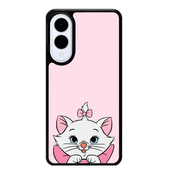 Pink Marie Cat Face Samsung Galaxy S25 Edge 5G Case OV10544