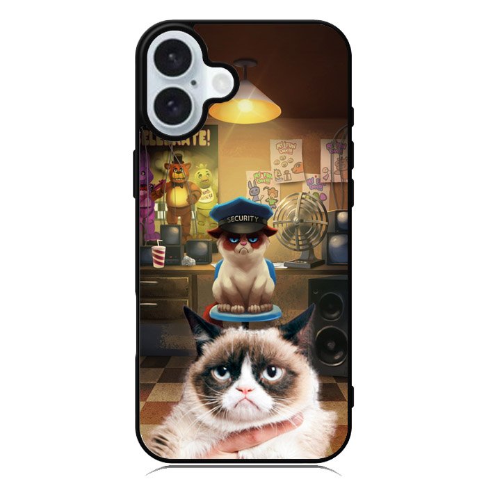 grumpy cat Five Nights at Freddy iPhone 16 Case QC1551