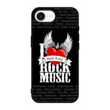 i love rock music iPhone 17e Case OV1558