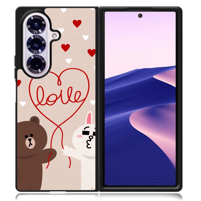 cony brown line Samsung Galaxy Z Fold 7 Case OV1564