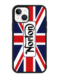 norton motorcycles england flag iPhone 15 Plus Case OV1584