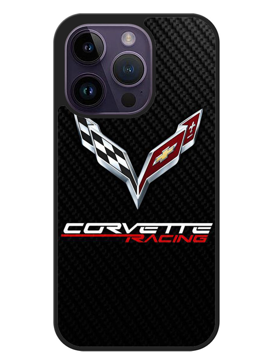 Corvette Logo Carbon iPhone 14 Pro Case OV4507
