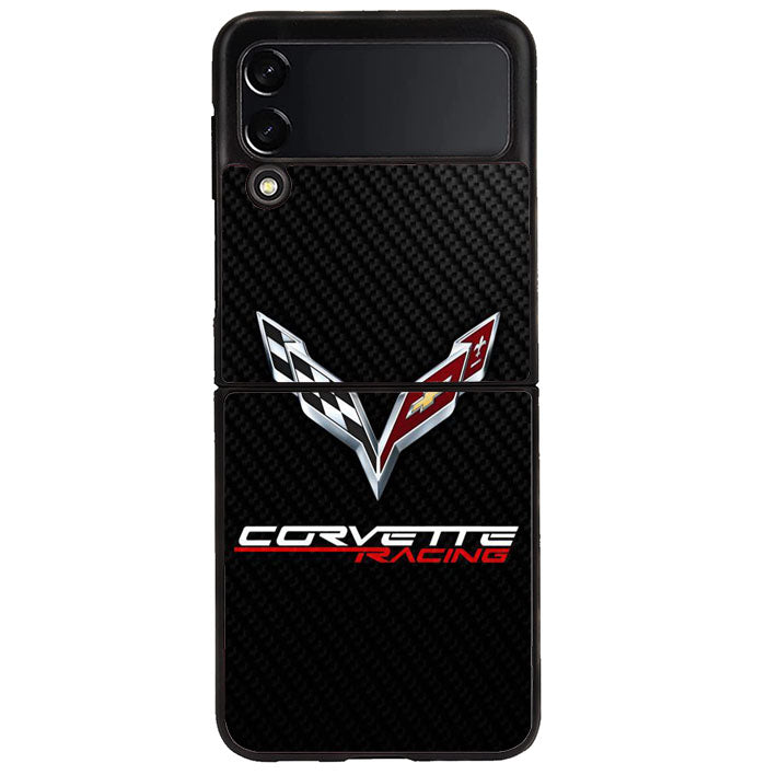 Corvette Logo Carbon 1st Samsung Galaxy Z Flip 4 5G 2022 Case