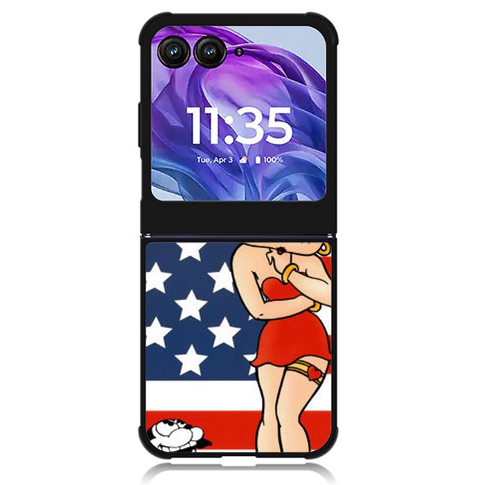 Betty Boop 3rd Motorola Moto Razr Plus 2024 , Moto Razr+ 2024 Case
