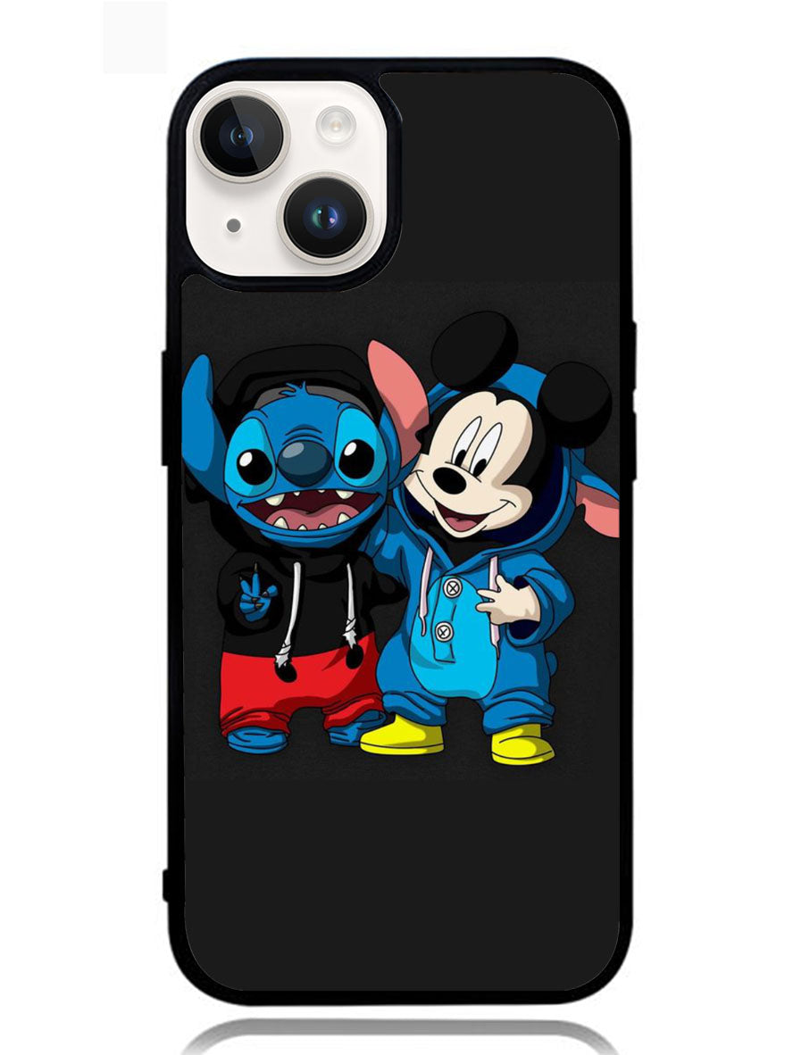 stitch and mickey mouse iPhone 14 Case OV2338