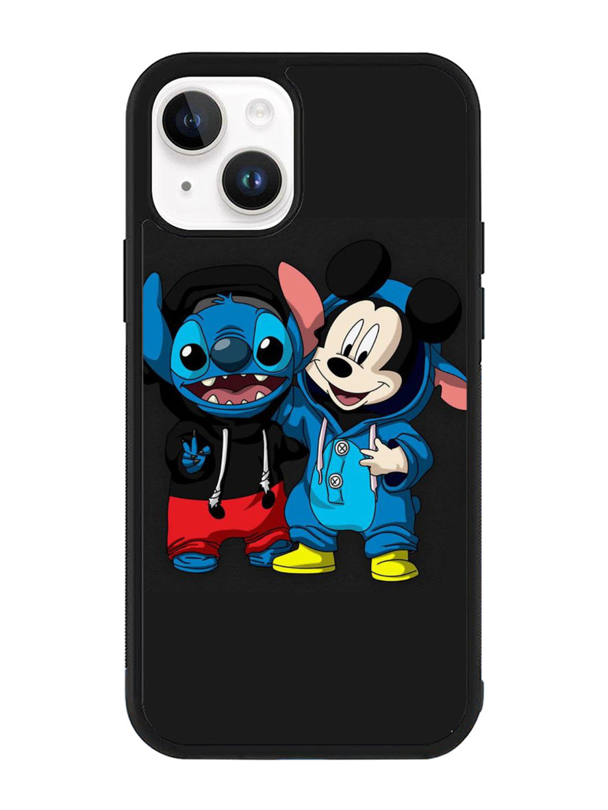 stitch and mickey mouse iPhone 15 Case OV2338