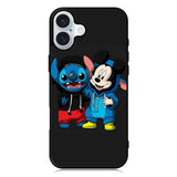 stitch and mickey mouse iPhone 16 Plus Case