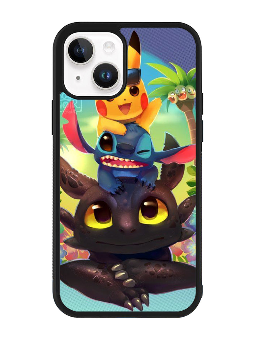 toothless and pikachu iPhone 14 Case QC1723