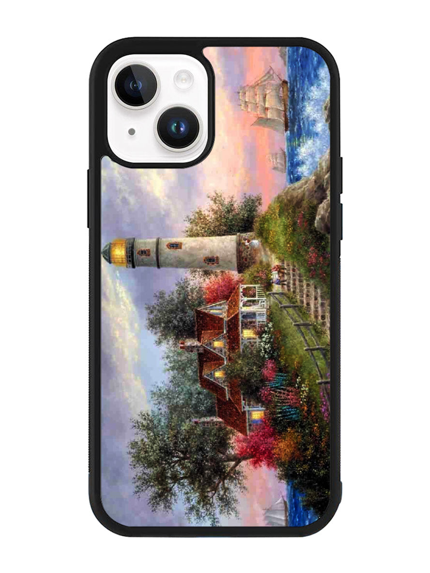 Lighthouse On Hill art iPhone 15 Case OV3512