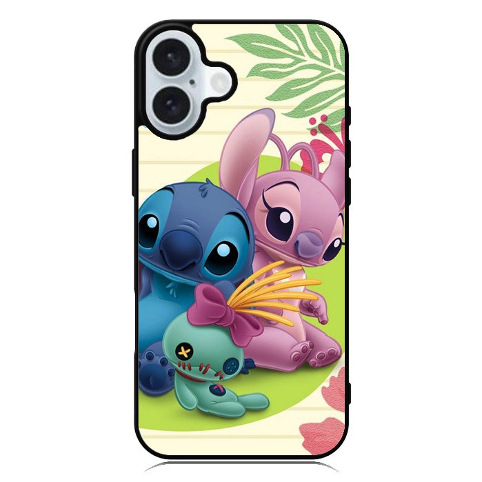 stitch and angel WALLPAPER iPhone 16 Case QC2337