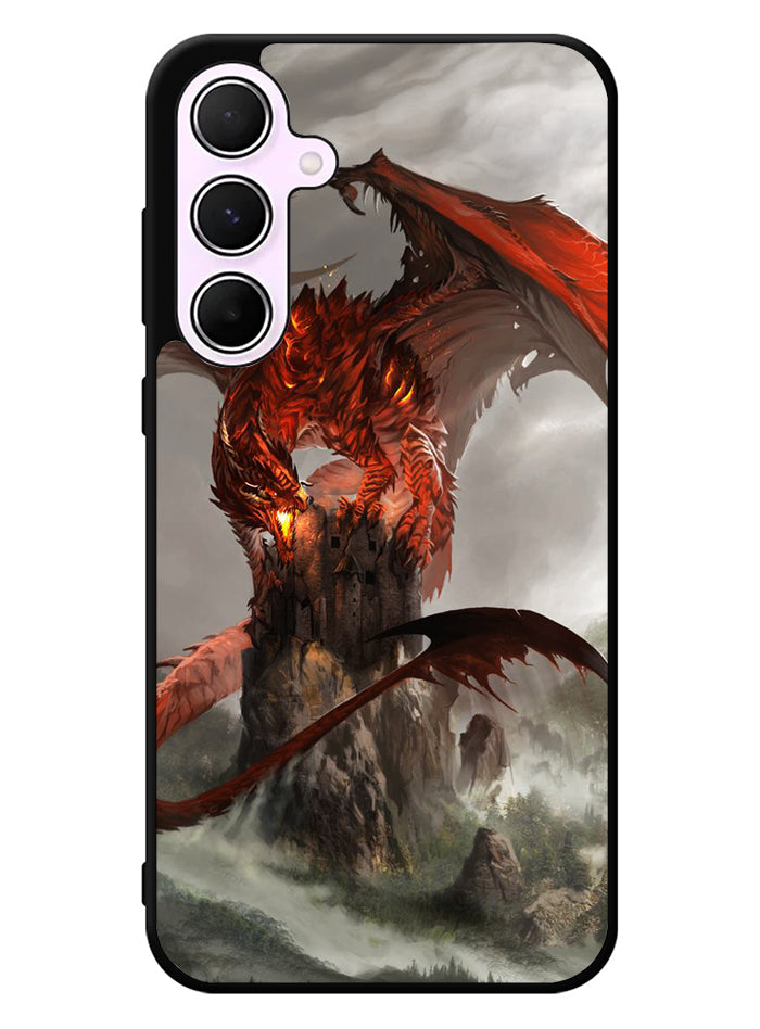 Red Dragon Wallpaper Samsung Galaxy A55 5G Case