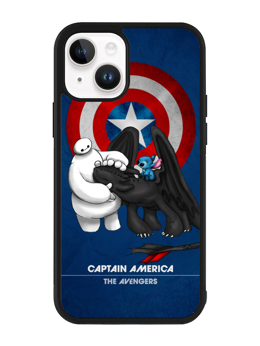 Stitch Baymax Toothless CAPTAIN AMERICA iPhone 14 Plus Case QC2340