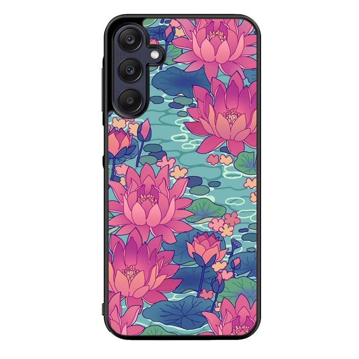 Pink Blue Flower FORL0096 Samsung Galaxy A15 A25 A35 A55 5G Case