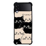 Cute Cat FORL0097 Samsung Galaxy Z Flip 5 , Z Flip 4 , Z Flip 3 ,  Z Fold 5 , Z Fold 4 , Z Fold 3 5G Case