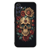 Skull Flowers FRL0170 Samsung Galaxy A15 A25 A35 A55 5G Case