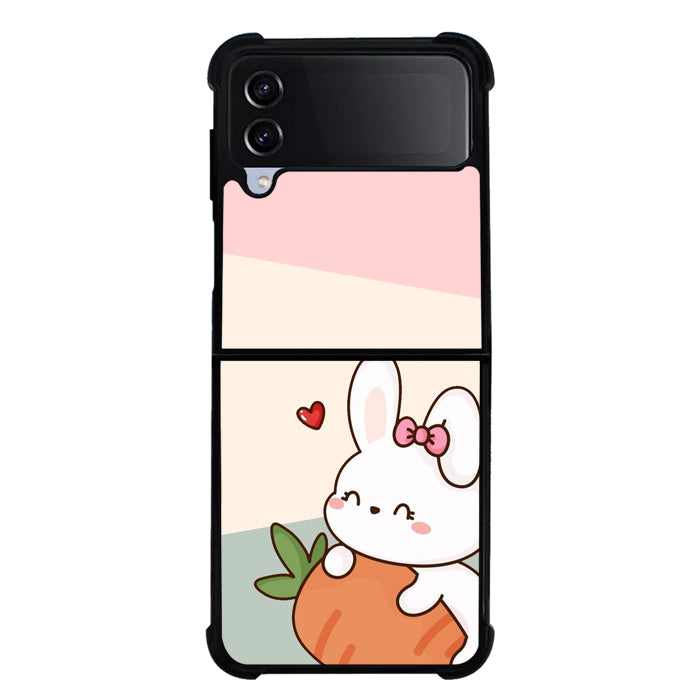 Cute Rabbit FRL0259 Samsung Galaxy Z Flip 5 , Z Flip 4 , Z Flip 3 ,  Z Fold 5 , Z Fold 4 , Z Fold 3 5G Case